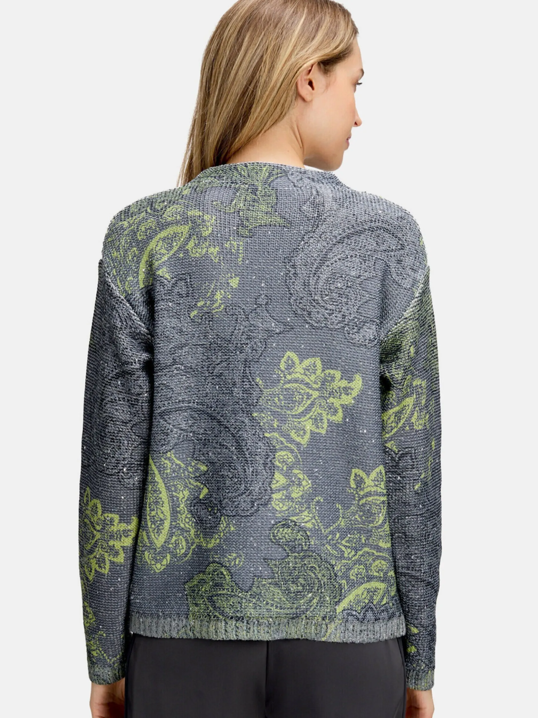 Betty Barclay Damen Strickpullover in grau mehrfarbig