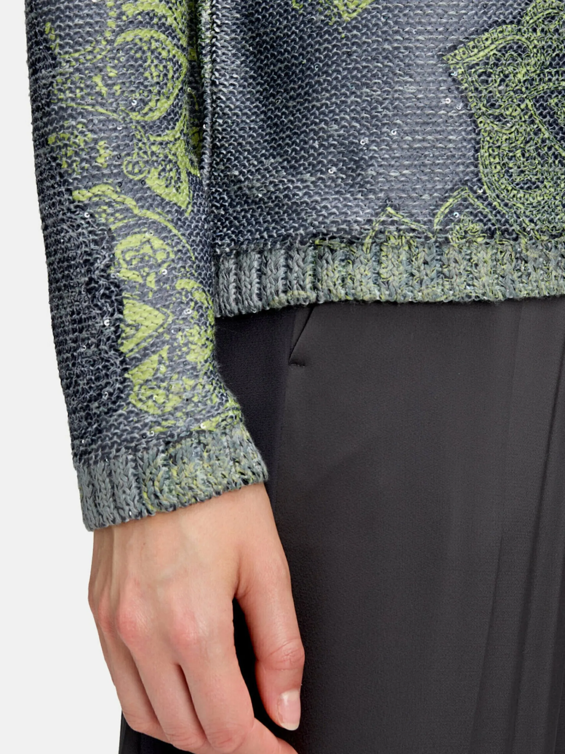Betty Barclay Damen Strickpullover in grau mehrfarbig