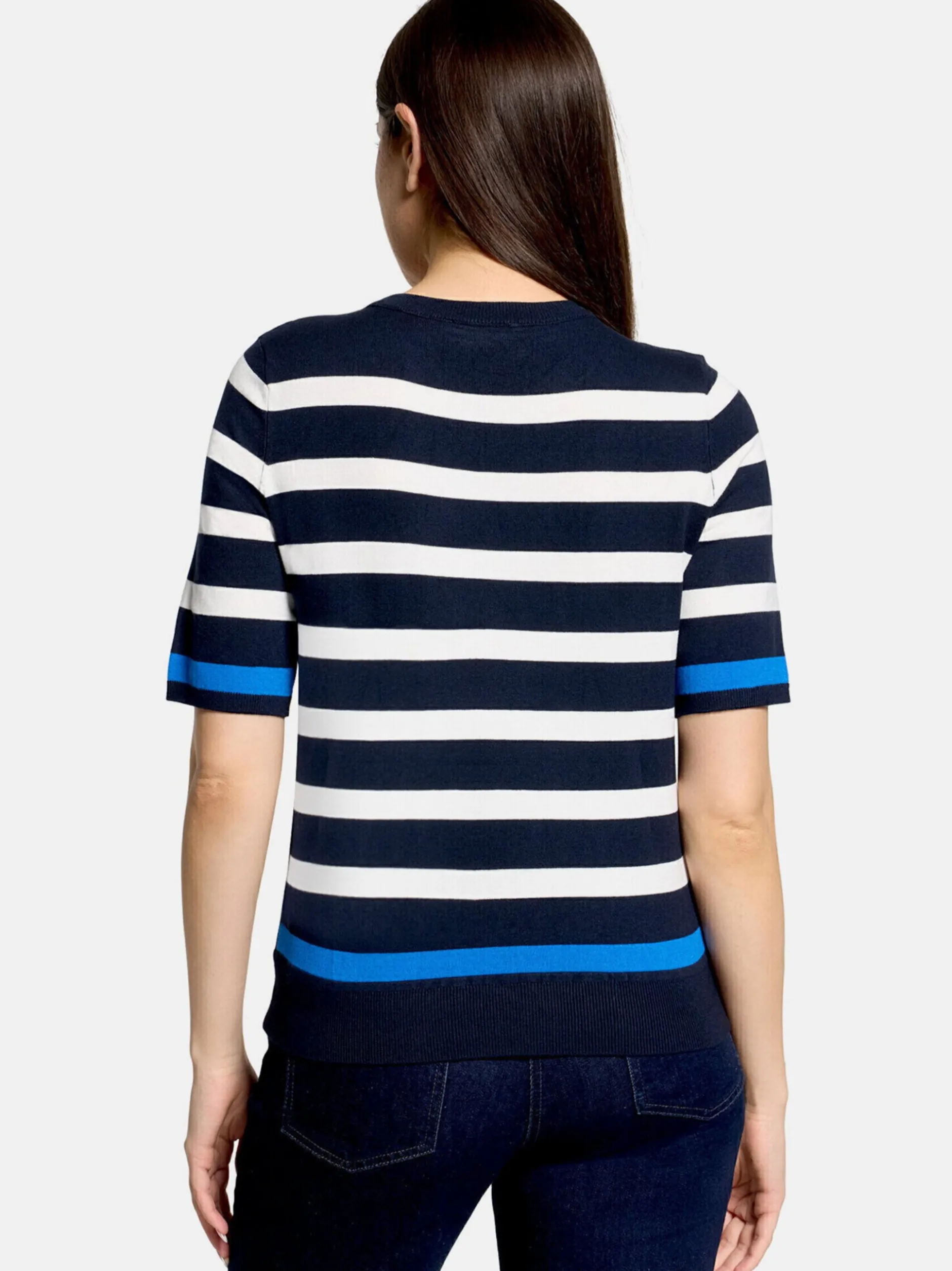Betty Barclay Damen Strickpullover in marine mehrfarbig