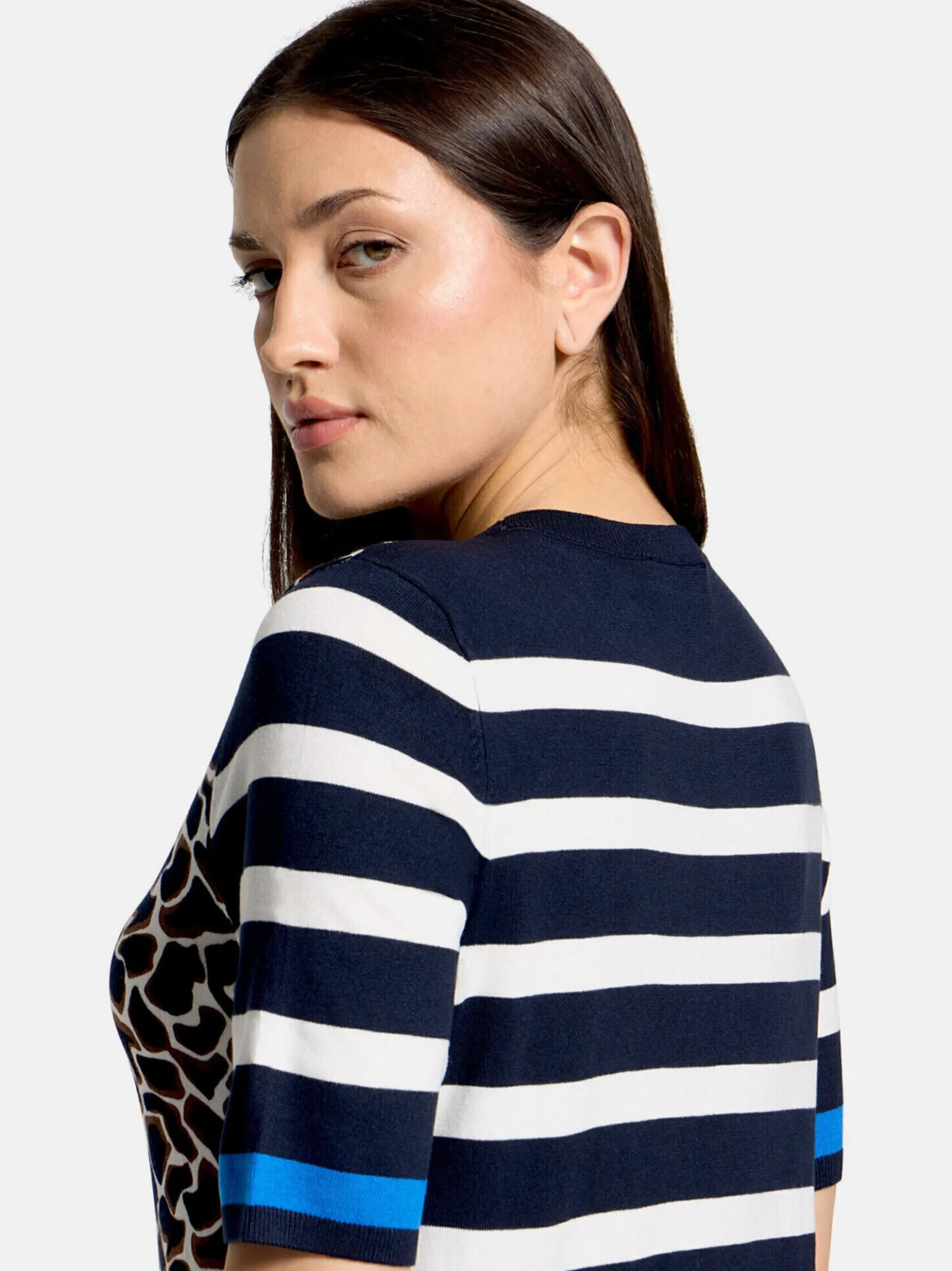 Betty Barclay Damen Strickpullover in marine mehrfarbig