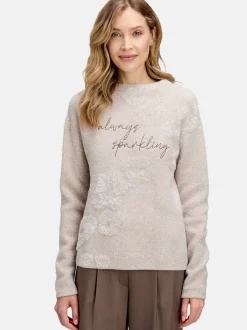 Betty Barclay Damen Strickpullover in beige mehrfarbig