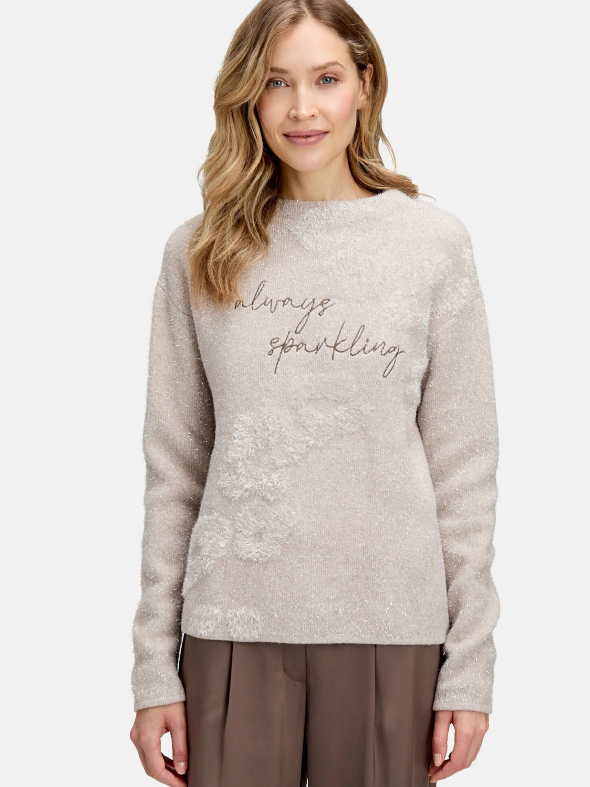 Betty Barclay Damen Strickpullover in beige mehrfarbig