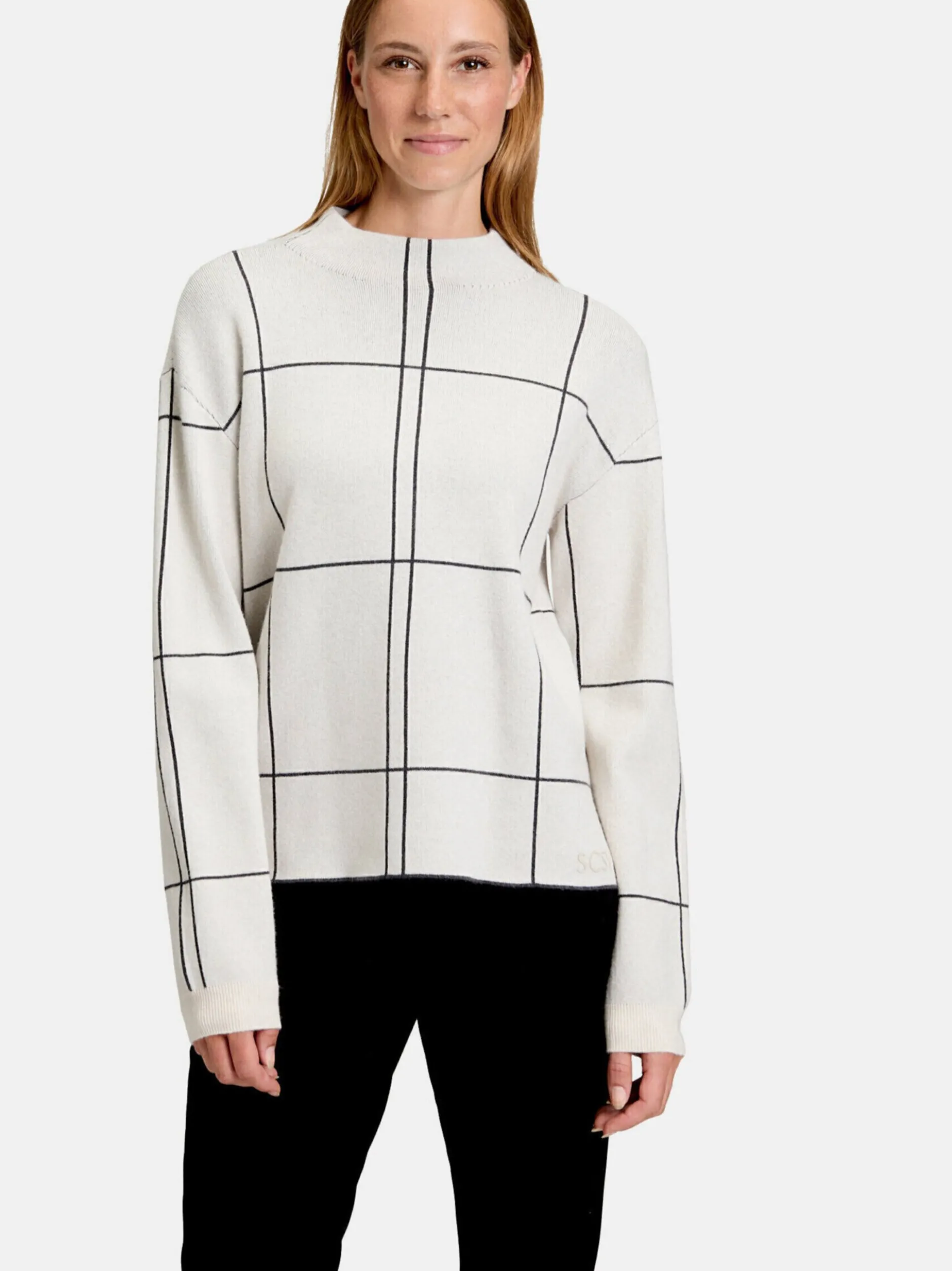 Betty Barclay Damen Strickpullover in beige grau