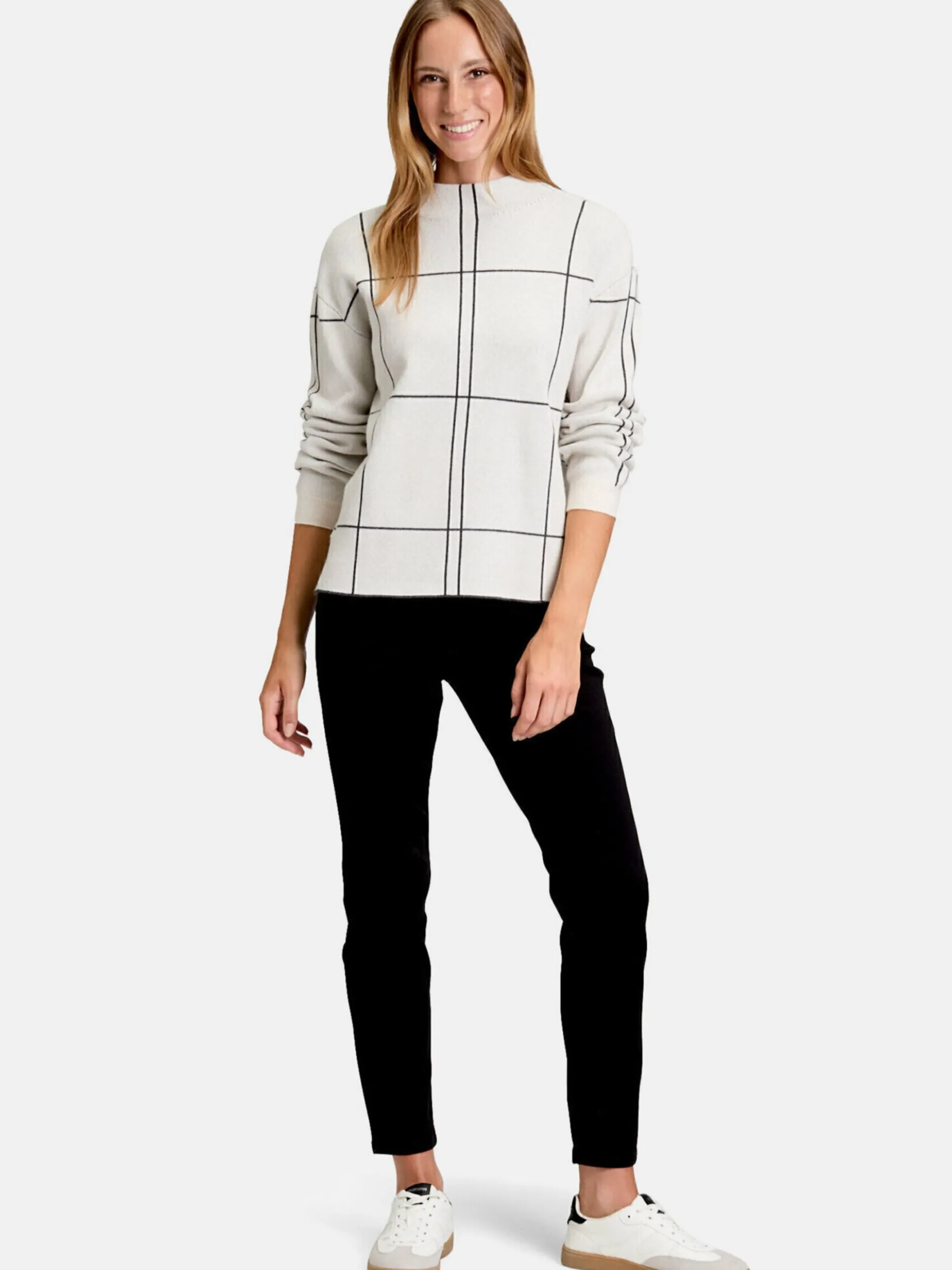 Betty Barclay Damen Strickpullover in beige grau