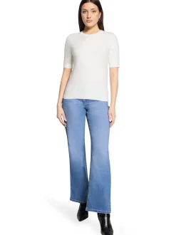 Betty Barclay Damen Strickshirt in ecru - Ärmel: Halbarm
