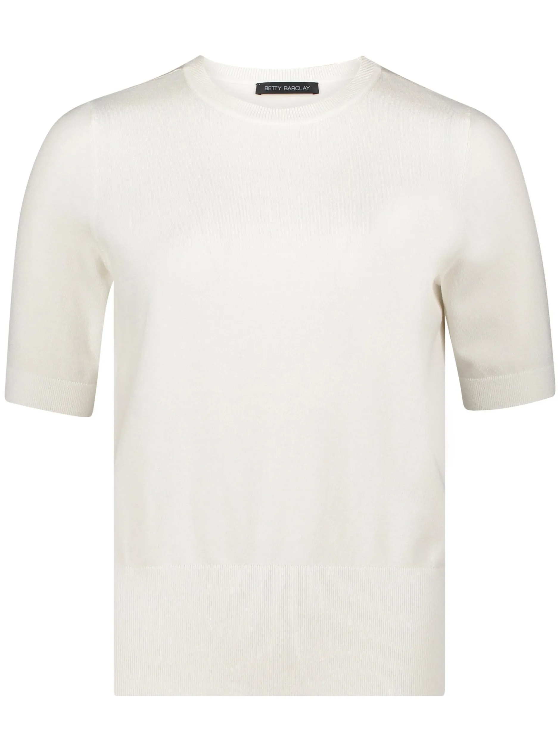 Betty Barclay Damen Strickshirt in ecru - Ärmel: Halbarm