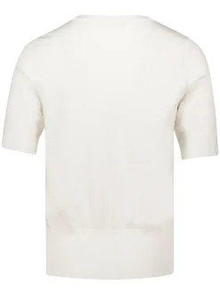 Betty Barclay Damen Strickshirt in ecru - Ärmel: Halbarm