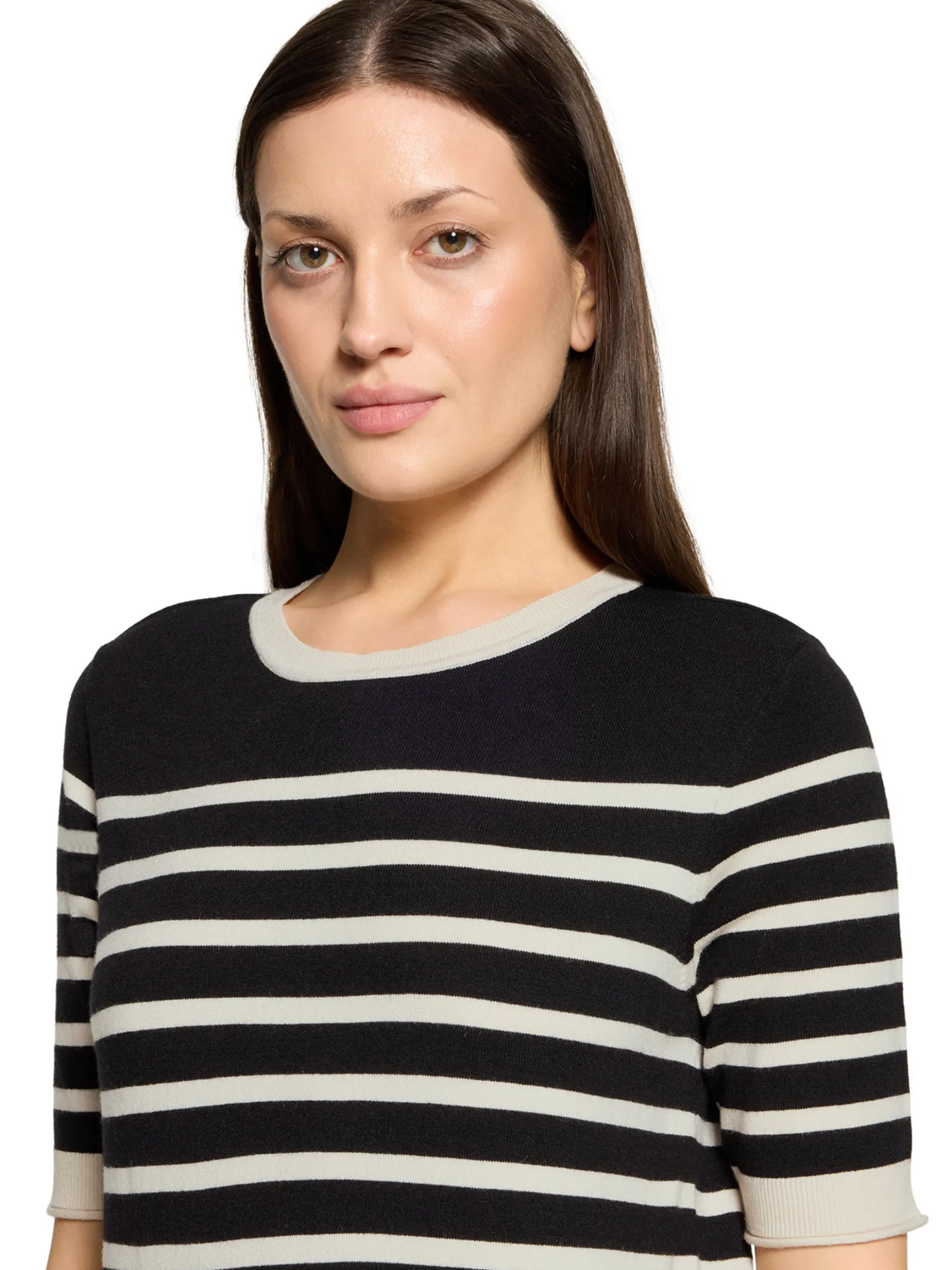 Betty Barclay Damen Strickshirt in beige schwarz
