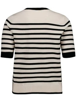 Betty Barclay Damen Strickshirt in beige schwarz