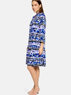 Betty Barclay Damen Stufenkleid in blau mehrfarbig