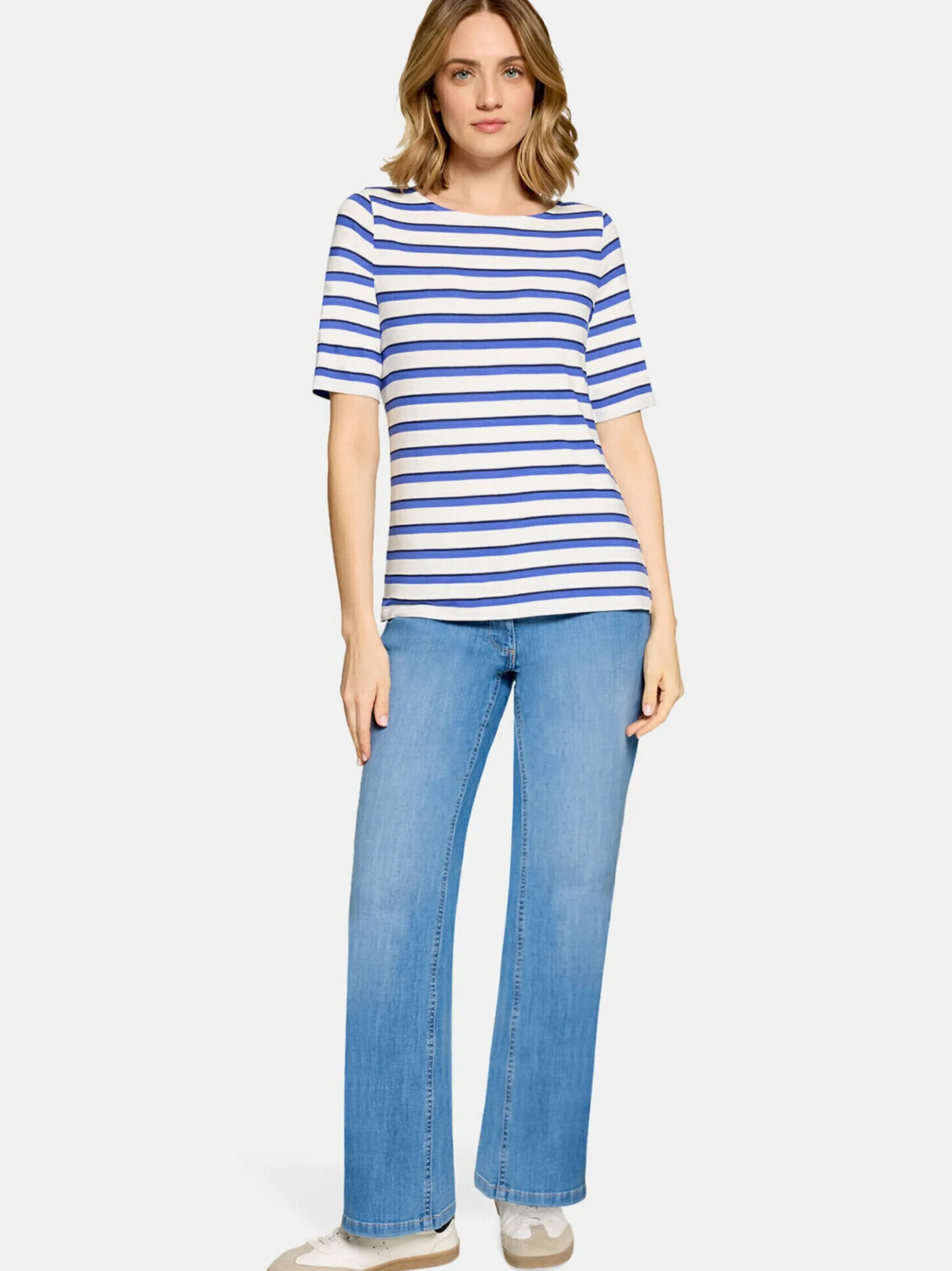 Betty Barclay Damen T-Shirt in blau weiß