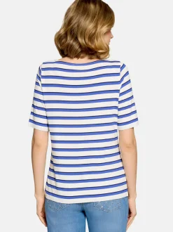 Betty Barclay Damen T-Shirt in blau weiß