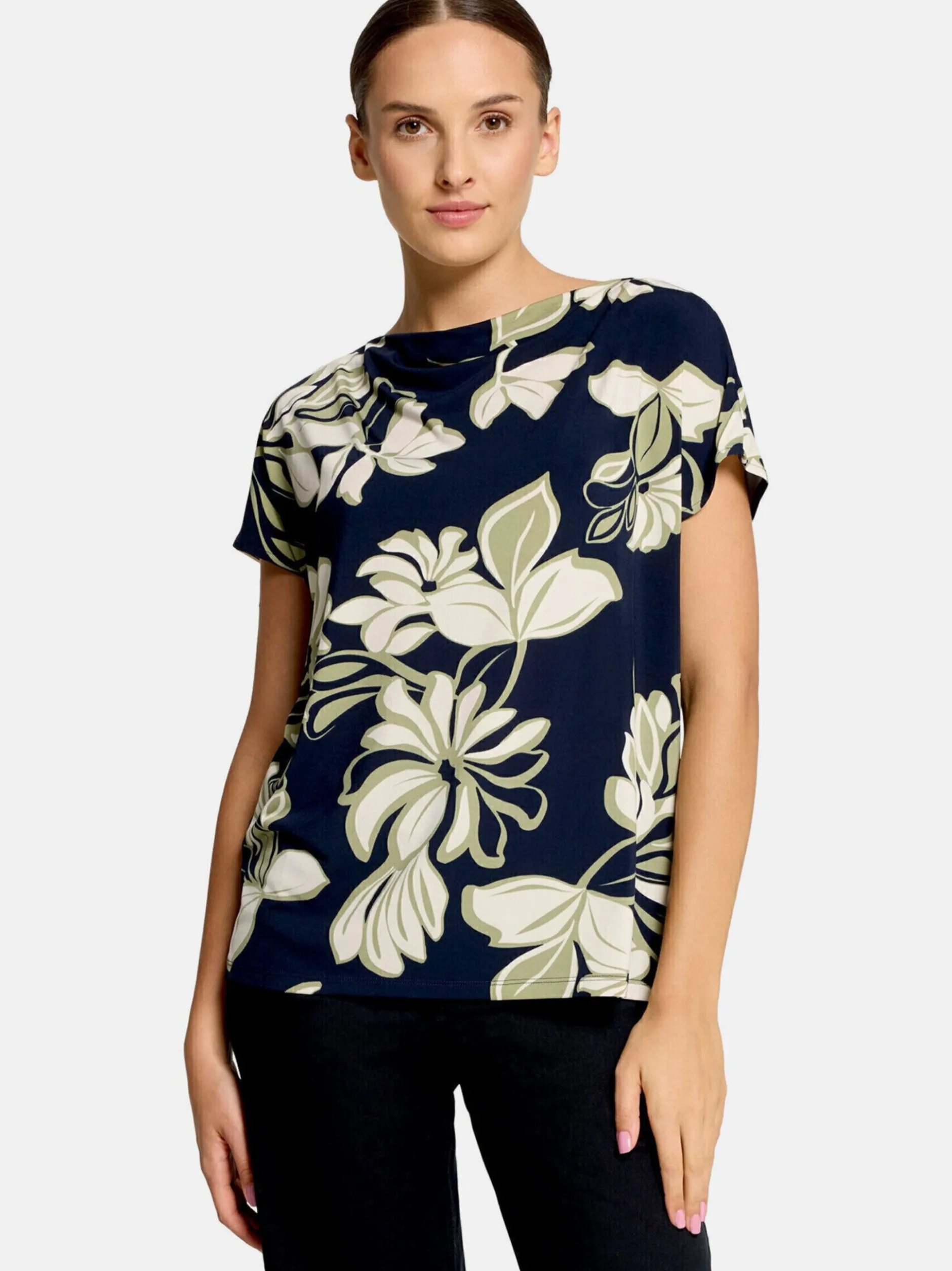 Betty Barclay Damen T-Shirt in blau mehrfarbig