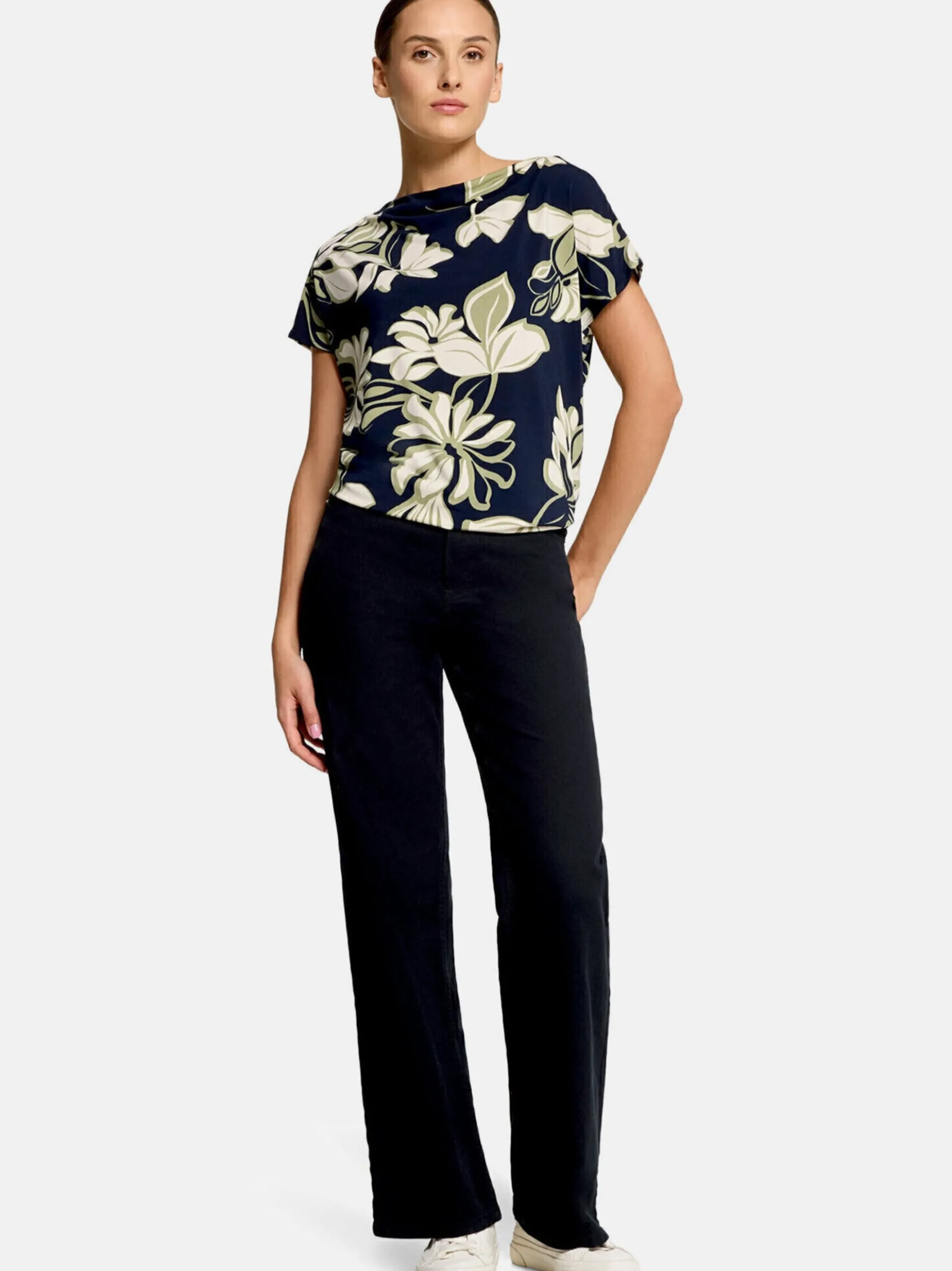 Betty Barclay Damen T-Shirt in blau mehrfarbig
