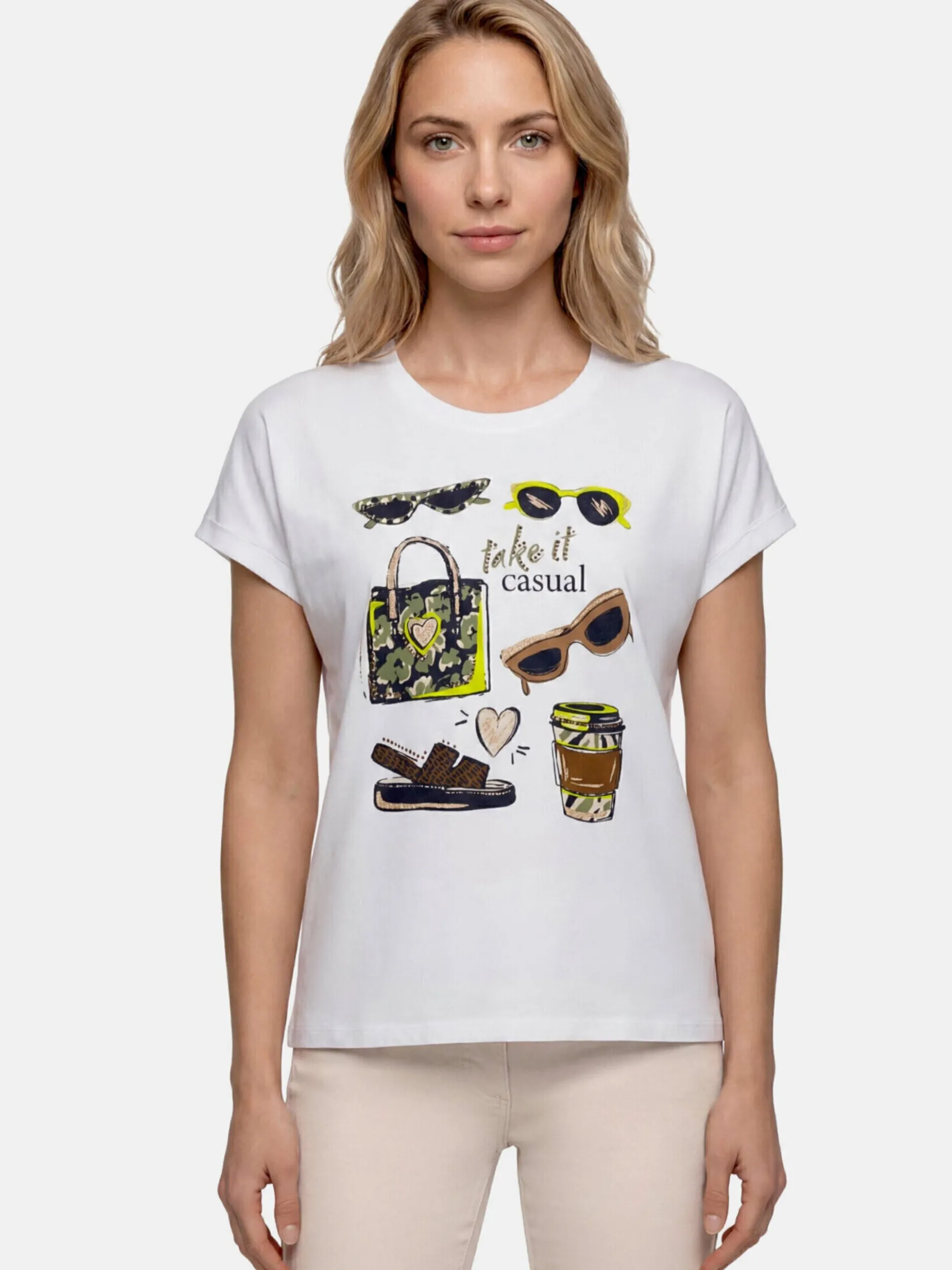 Betty Barclay Damen T-Shirt in weiß
