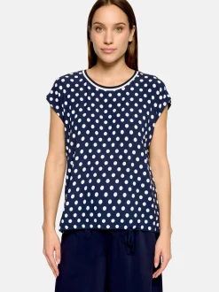 Betty Barclay Damen T-Shirt in blau weiß