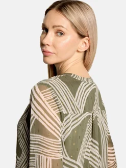 Betty & Co Damen Bluse in oliv beige