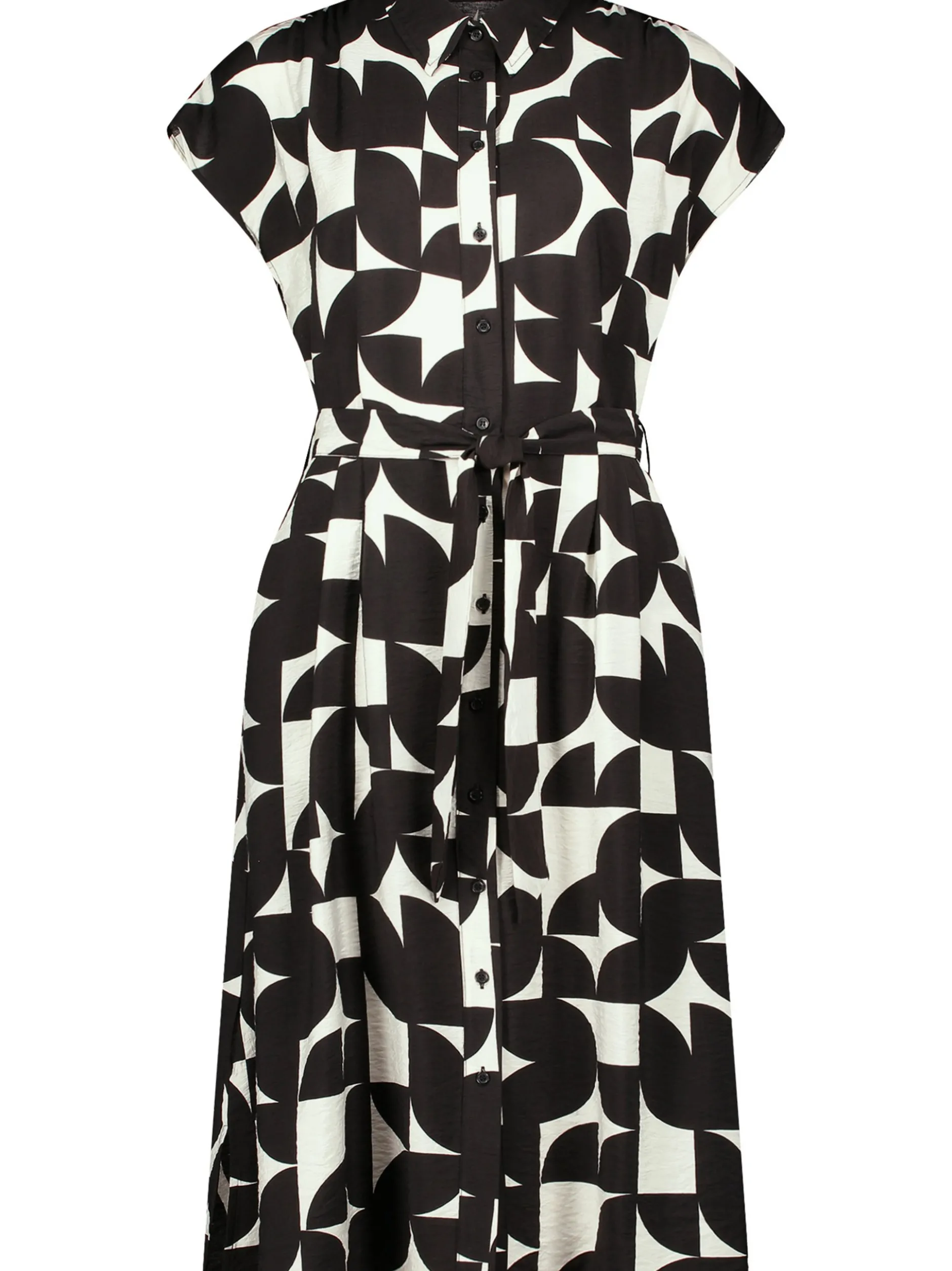 Betty & Co Damen Blusenkleid in schwarz weiß