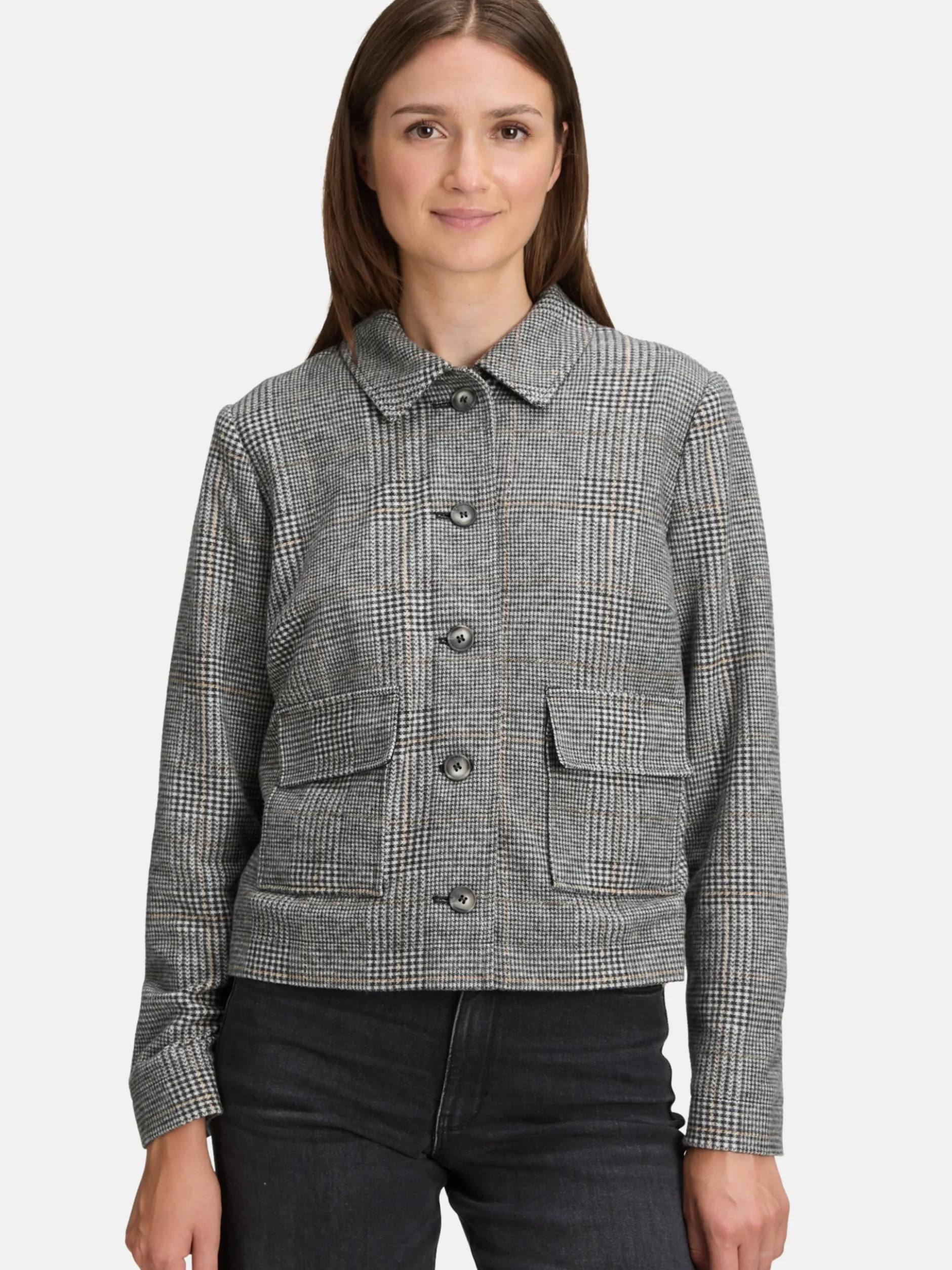 Betty & Co Damen Casual-Jacke in schwarz mehrfarbig