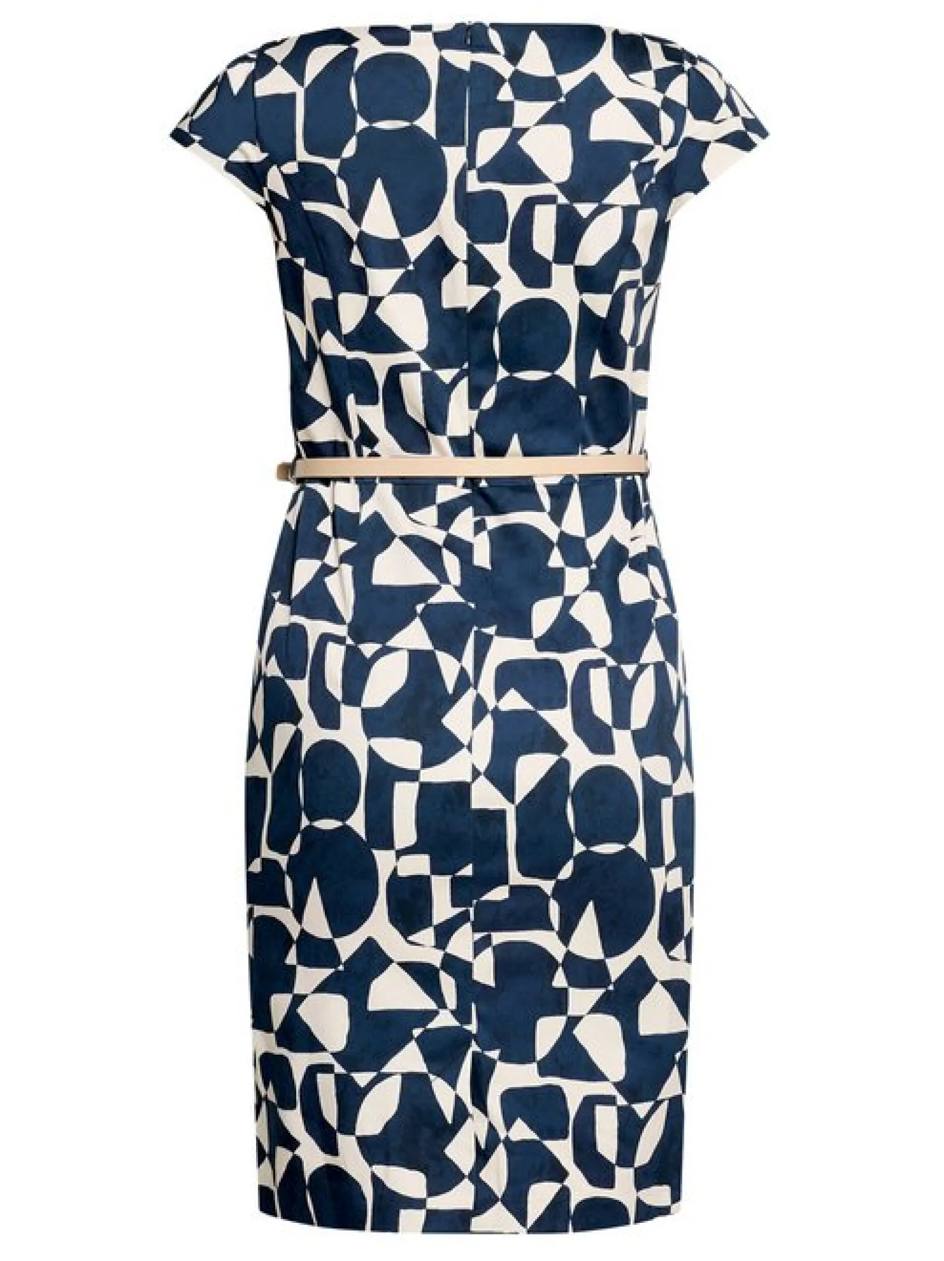 Betty & Co Damen Etuikleid in mehrfarbig blau