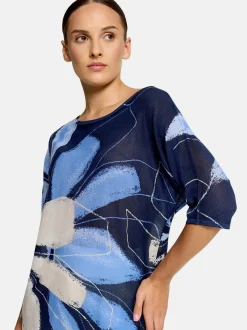 Betty & Co Damen Feinstrickpullover in blau