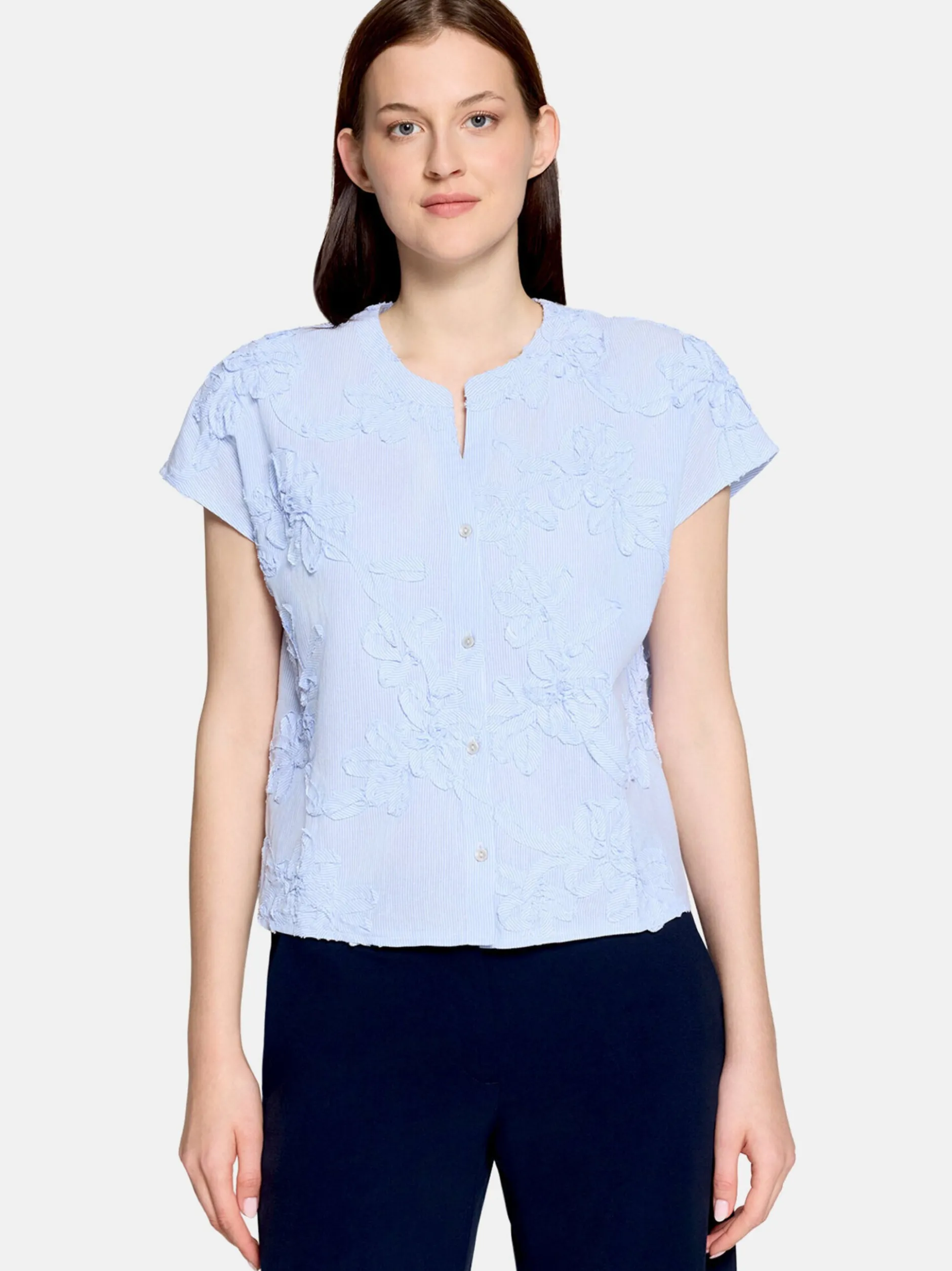 Betty & Co Damen Hemdbluse in hellblau