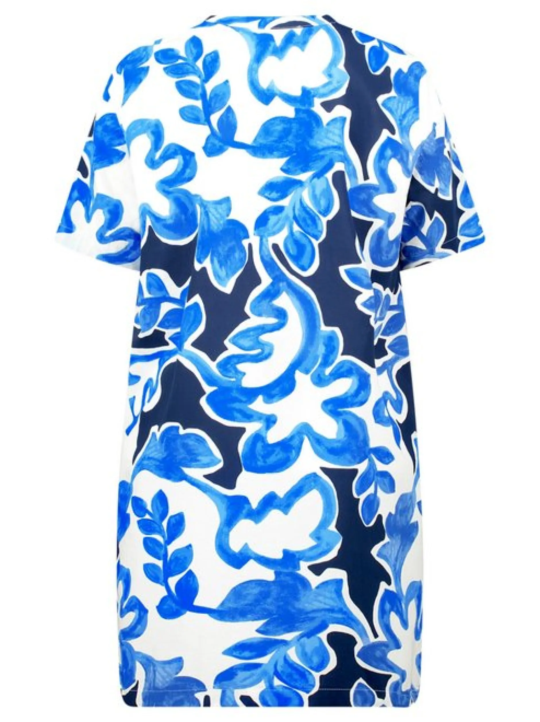 Betty & Co Damen Hemdblusenkleid in marine weiß