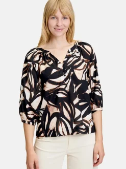 Betty & Co Damen Schlupfbluse in mehrfarbig schwarz