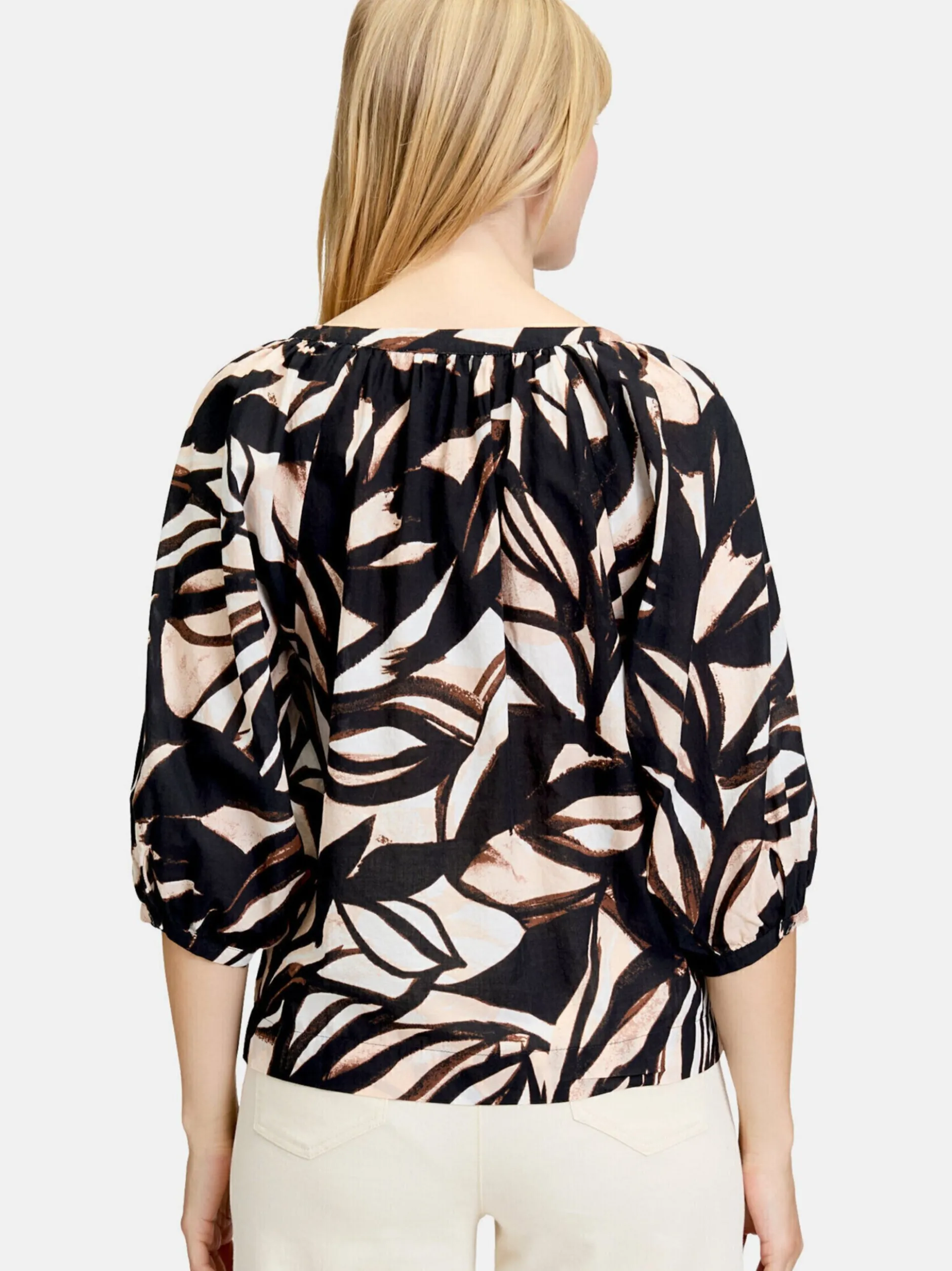 Betty & Co Damen Schlupfbluse in mehrfarbig schwarz