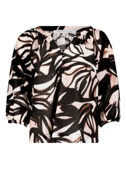 Betty & Co Damen Schlupfbluse in mehrfarbig schwarz