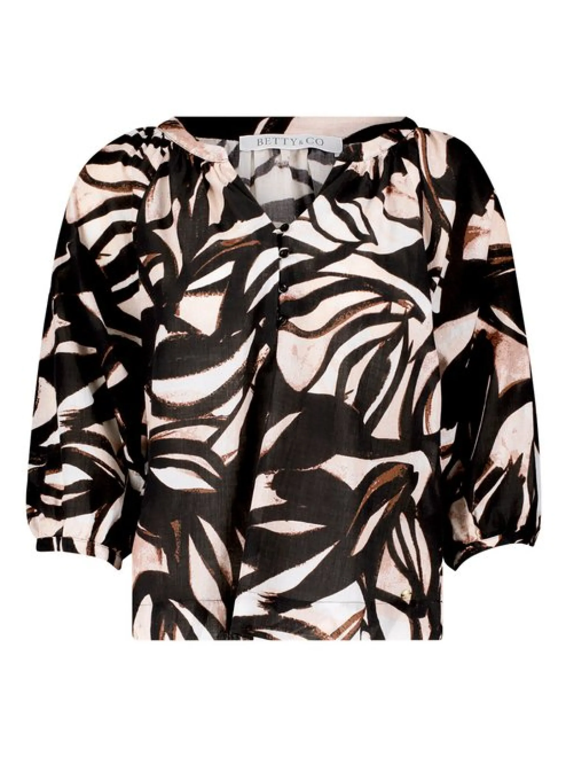 Betty & Co Damen Schlupfbluse in mehrfarbig schwarz