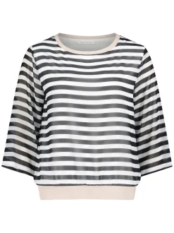 Betty & Co Damen Shirt in marine ecru - Ärmel: 3/4 Arm