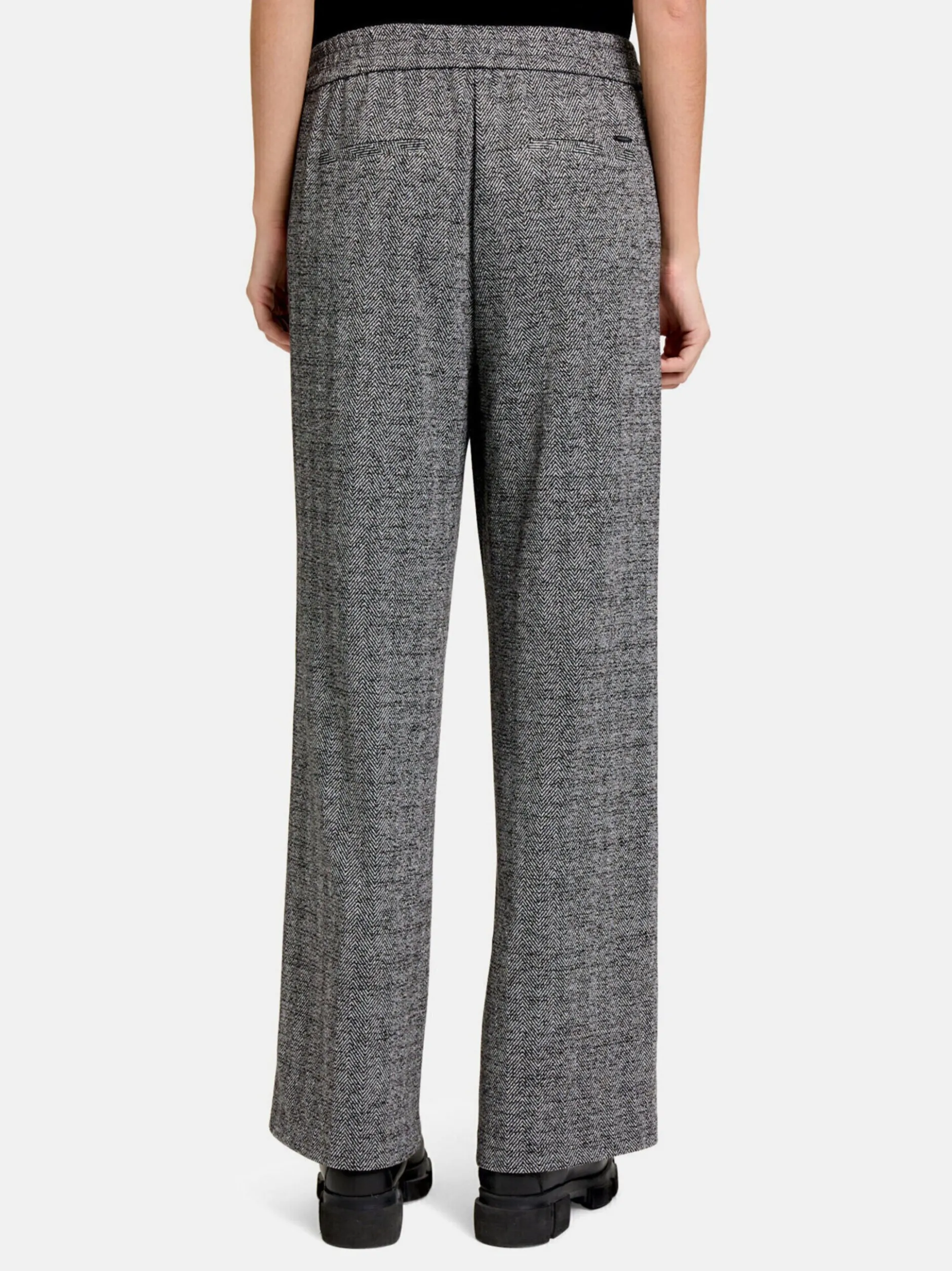 Betty & Co Damen Stoffhose in schwarz mehrfarbig
