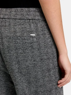 Betty & Co Damen Stoffhose in schwarz mehrfarbig