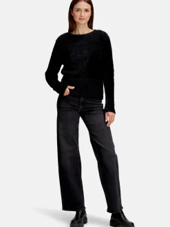 Betty & Co Damen Strickpullover in schwarz
