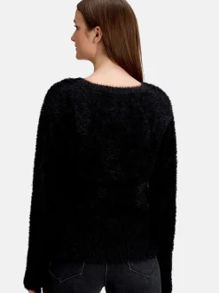 Betty & Co Damen Strickpullover in schwarz