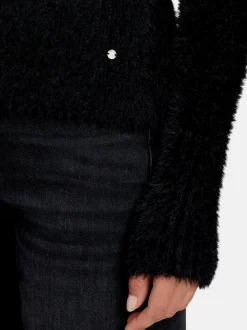 Betty & Co Damen Strickpullover in schwarz