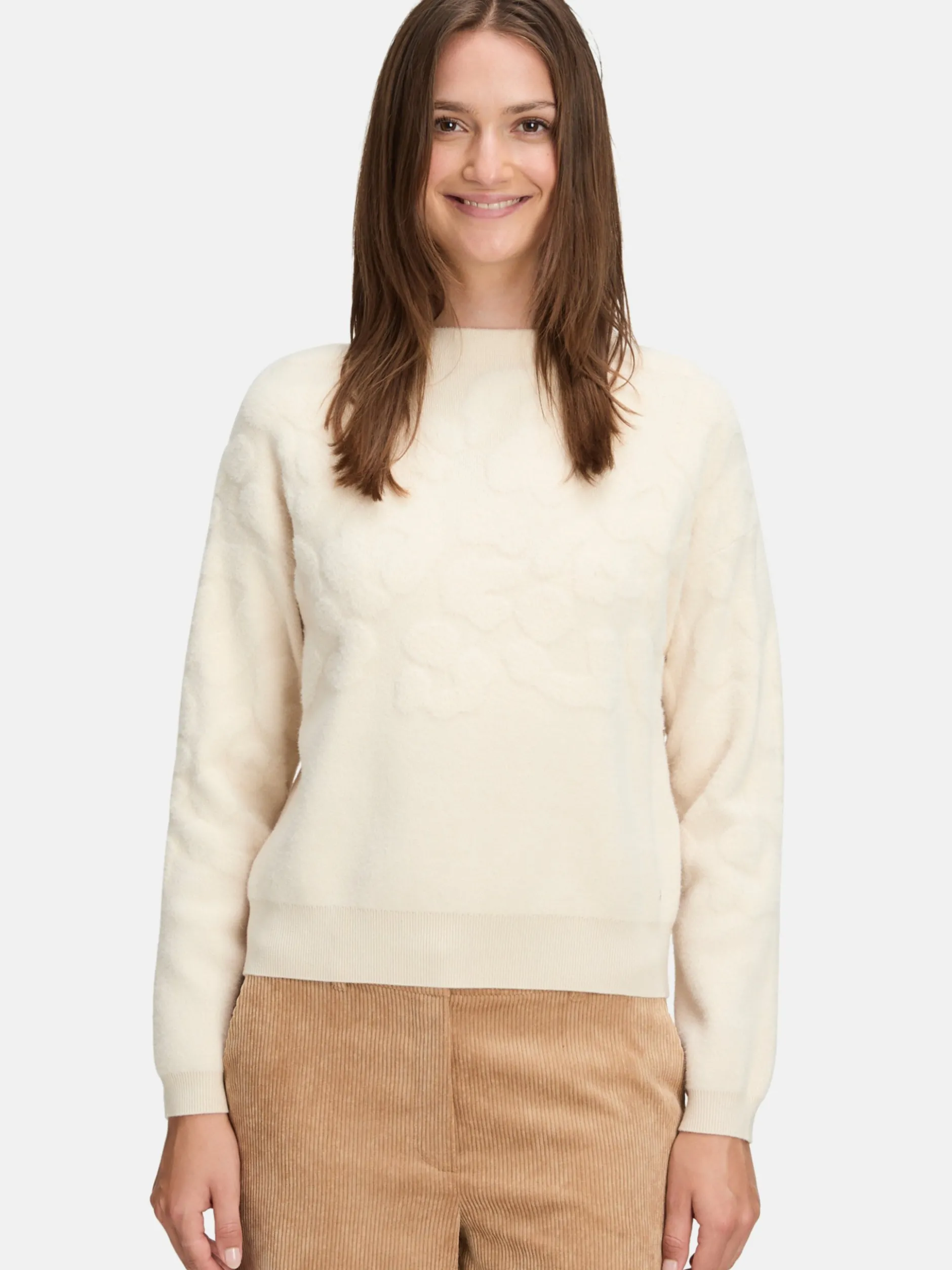 Betty & Co Damen Strickpullover in beige