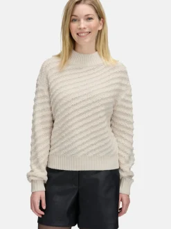 Betty & Co Damen Strickpullover in weiß