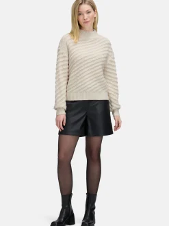 Betty & Co Damen Strickpullover in weiß
