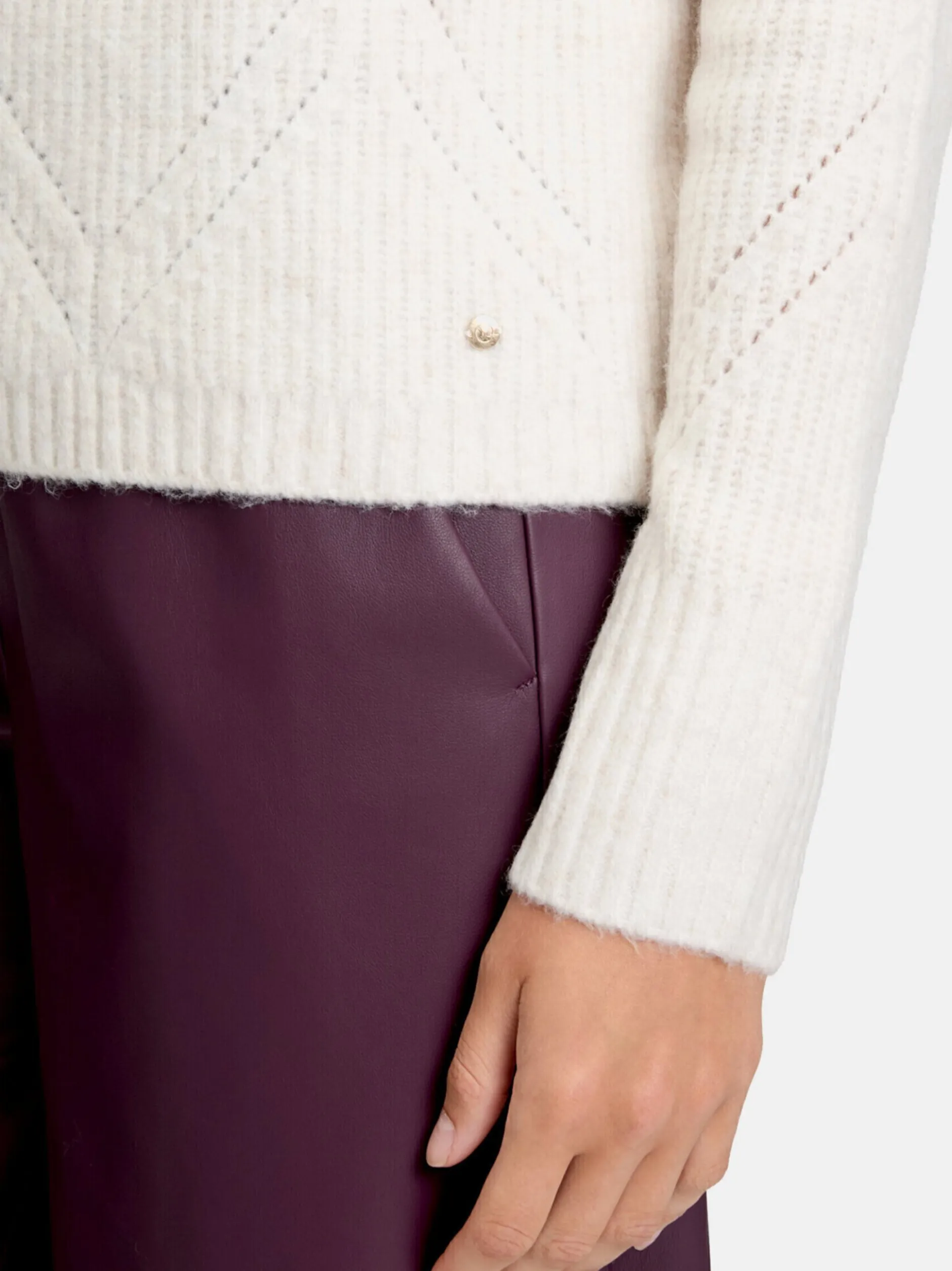 Betty & Co Damen Strickpullover in beige
