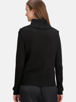 Betty & Co Damen Strickpullover in schwarz