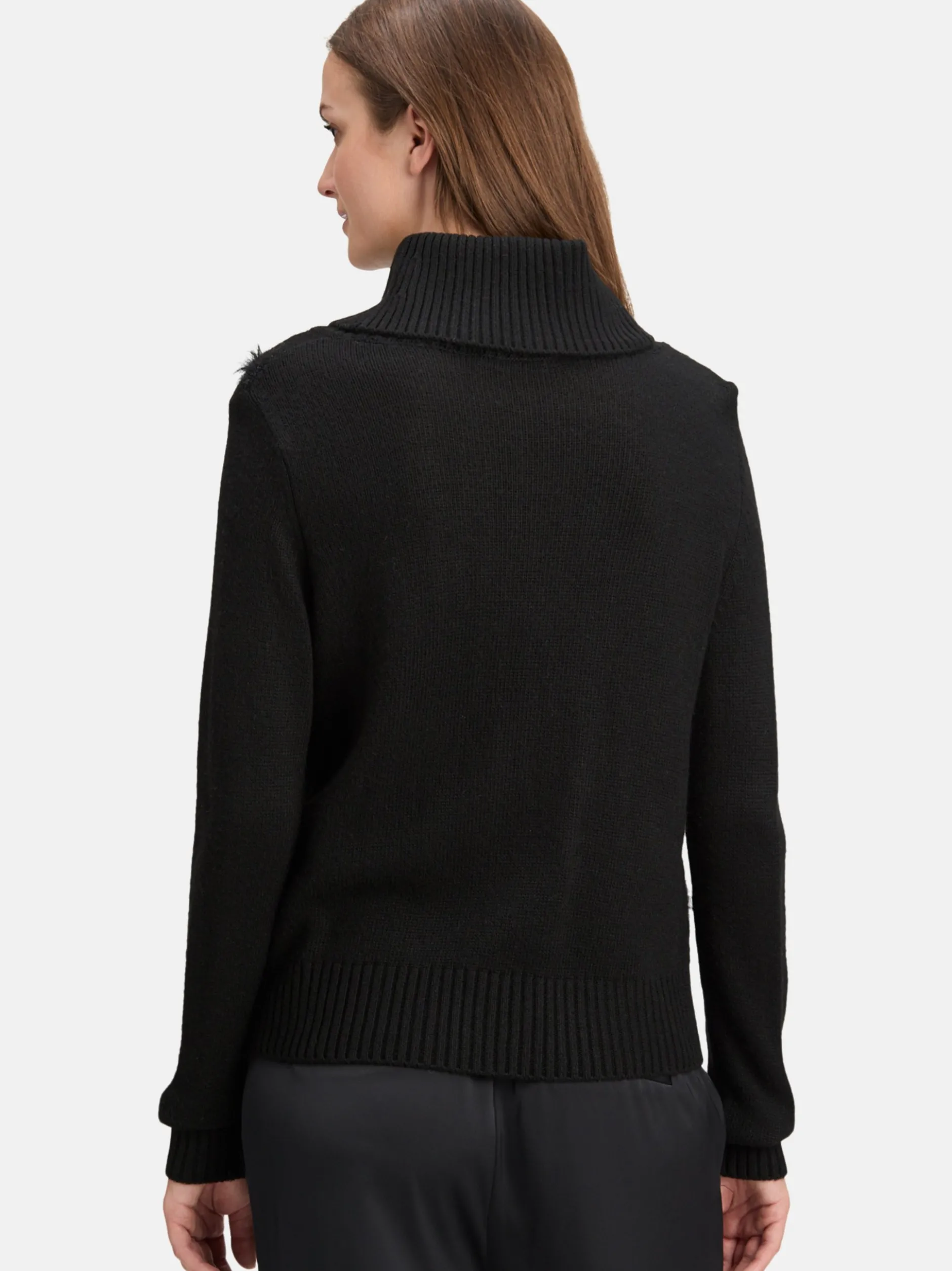 Betty & Co Damen Strickpullover in schwarz