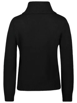 Betty & Co Damen Strickpullover in schwarz