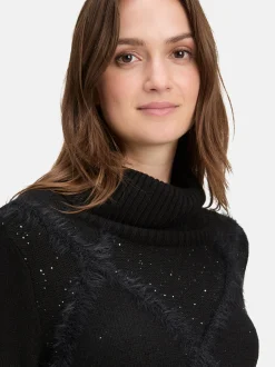 Betty & Co Damen Strickpullover in schwarz