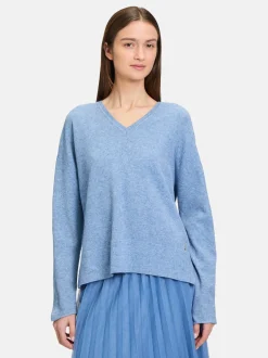 Betty & Co Damen Strickpullover in blau