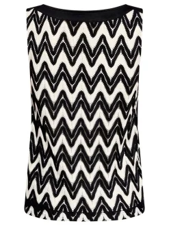 Betty & Co Damen Strukturshirt in schwarz mehrfarbig