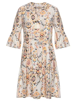 Betty & Co Damen Stufenkleid in beige mehrfarbig