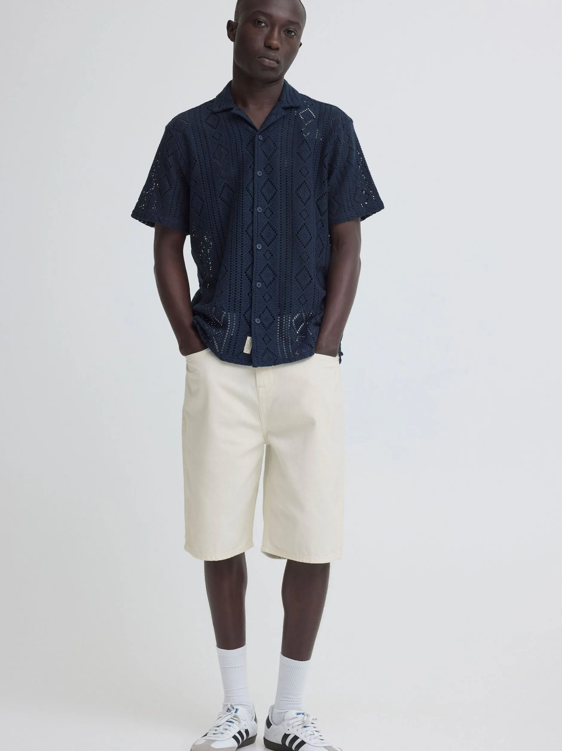 BLEND Herren Bermudas - BHBreeze Loose Fit in weiß