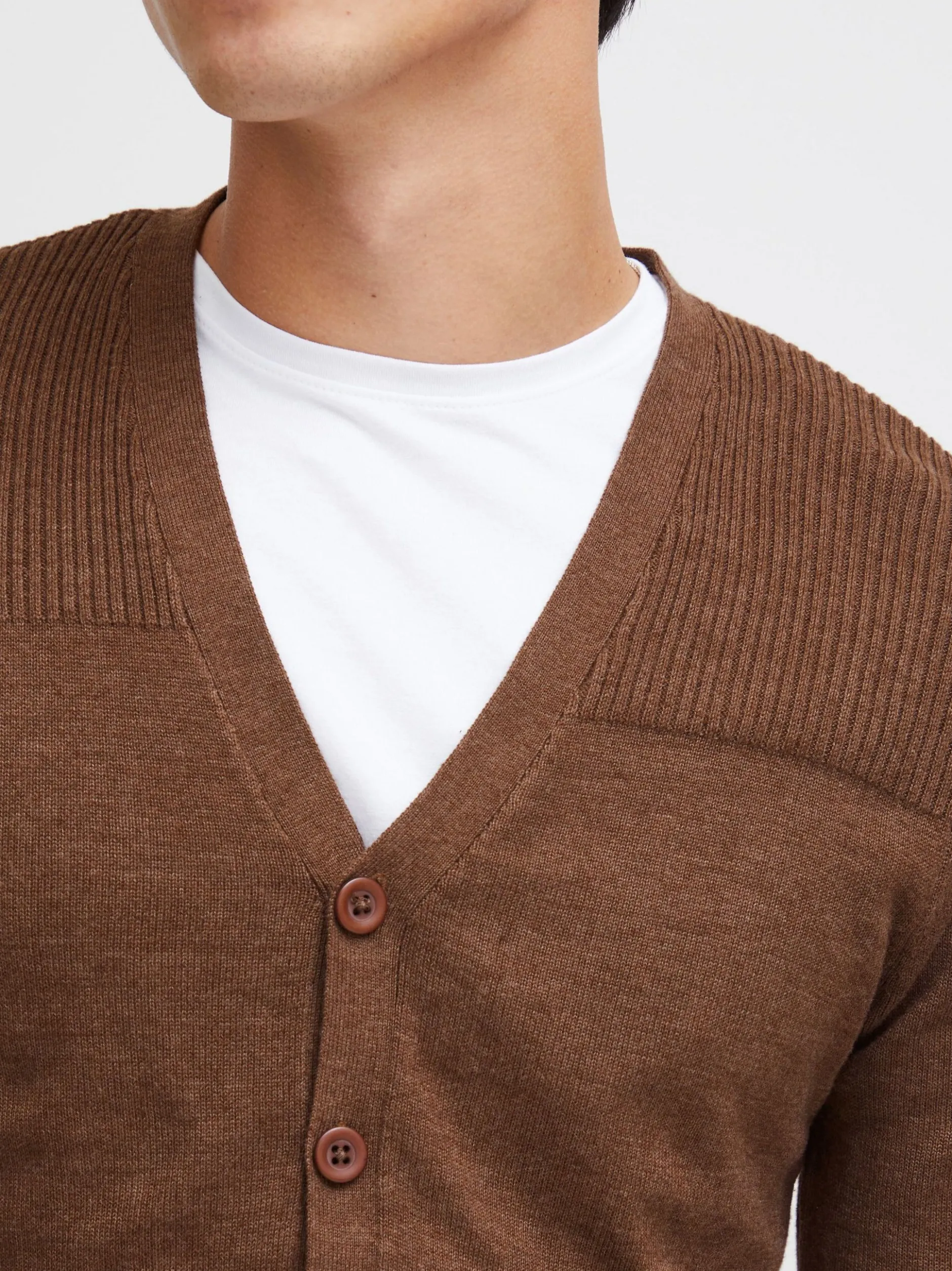 BLEND Herren Cardigan - BHCaden in mocca